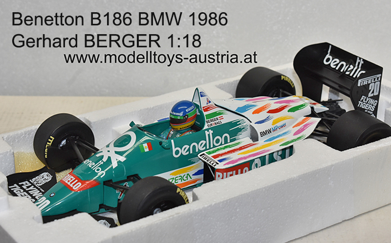 Benetton B186 BMW 1986 Gerhard BERGER 1:18