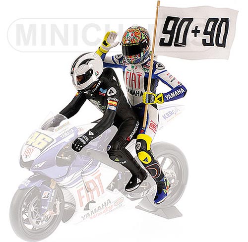 Figur Valentino ROSSI 2008 Moto GP Le Mans und Angel NIETO 1:12