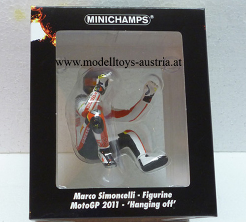 Figur Marco SIMONCELLI 2011 Moto GP HANGING OFF 1:12
