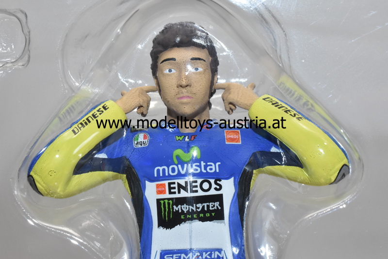 Figur Valentino ROSSI 2014 Moto GP CHECKING THE EAR PLUGS 1:12