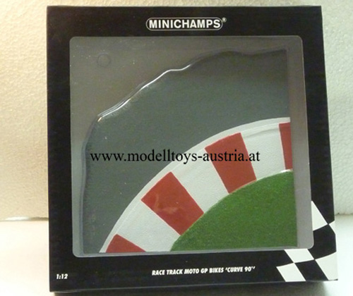 Rennstrecke Moto GP Bodenplatte Kurve 90 Grad 1:12