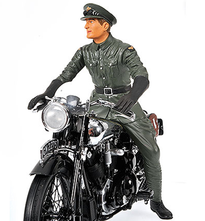 Figur T. E. Thomas Edward Lawrence 1932 Fahrer für Brough Superior 1:12