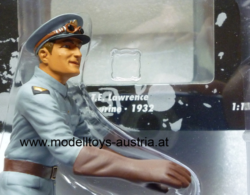 Figur T. E. Thomas Edward Lawrence 1932 Fahrer für Brough Superior 1:12