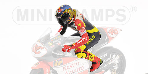 Figur Valentino ROSSI 1998 250 ccm IMOLA fahrend 1:12