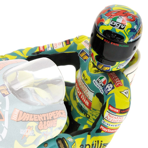 Figur Valentino ROSSI 1999 250 ccm Moto GP MUGELLO fahrend 1:12