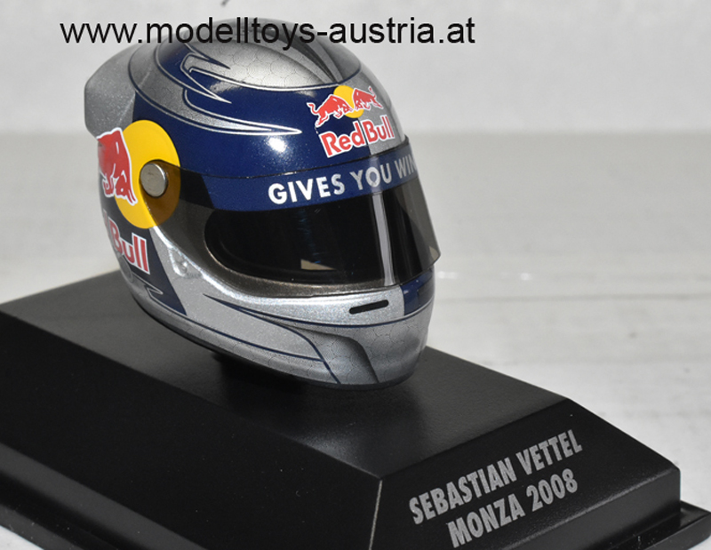 Helm ARAI 2008 Sebastian VETTEL Italien GP Sieger Monza Red Bull 1:8