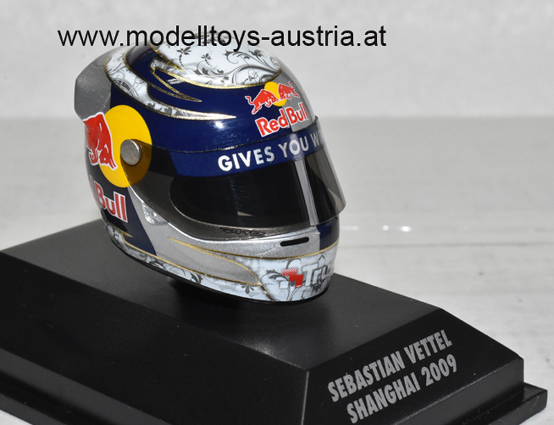 Helm ARAI 2009 Sebastian VETTEL China GP Shanghai Red Bull 1:8