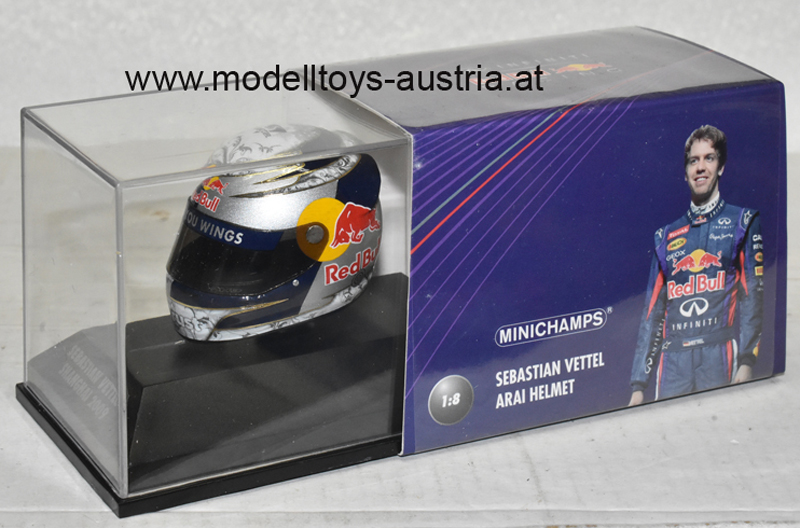 Helm ARAI 2009 Sebastian VETTEL China GP Shanghai Red Bull 1:8