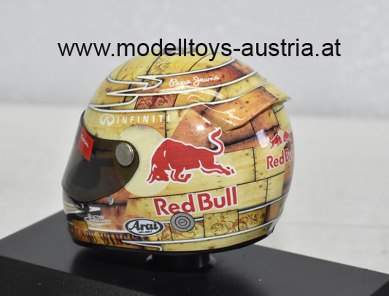 Helm ARAI 2012 Sebastian VETTEL Weltmeister USA GP Austin Red Bull 1:8