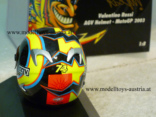 Helm AGV Valentino ROSSI 2003 Moto GP 1:8