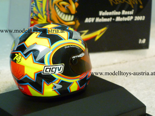 Helm AGV Valentino ROSSI 2003 Moto GP 1:8