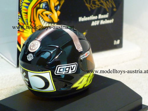 Helm AGV Valentino ROSSI 2007 Winter Test JEREZ 1:8