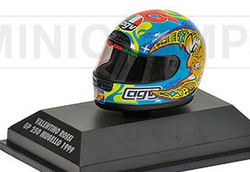 Helm AGV Valentino ROSSI 1999 250 ccm Mugello WELTMEISTER 1:8