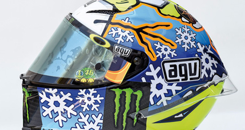 Helm AGV Valentino ROSSI 2016 Moto GP Test SEPANG 1:8