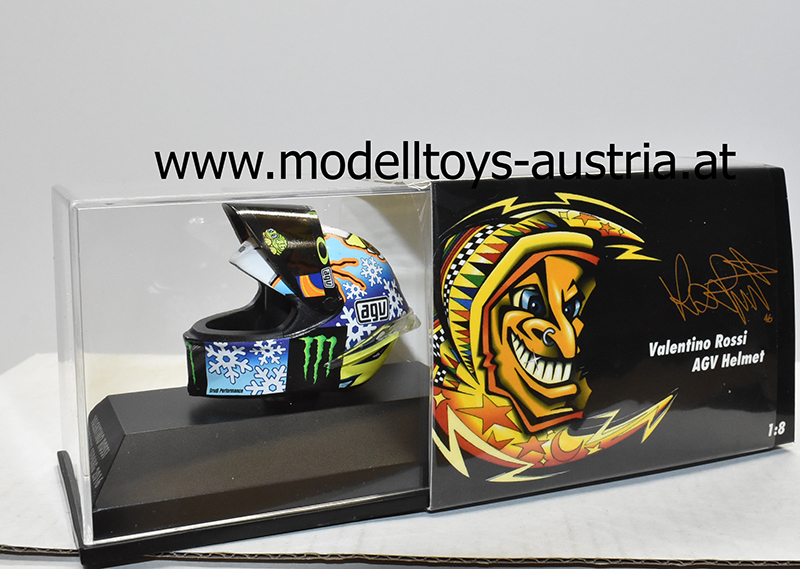 Helm AGV Valentino ROSSI 2016 Moto GP Test SEPANG 1:8