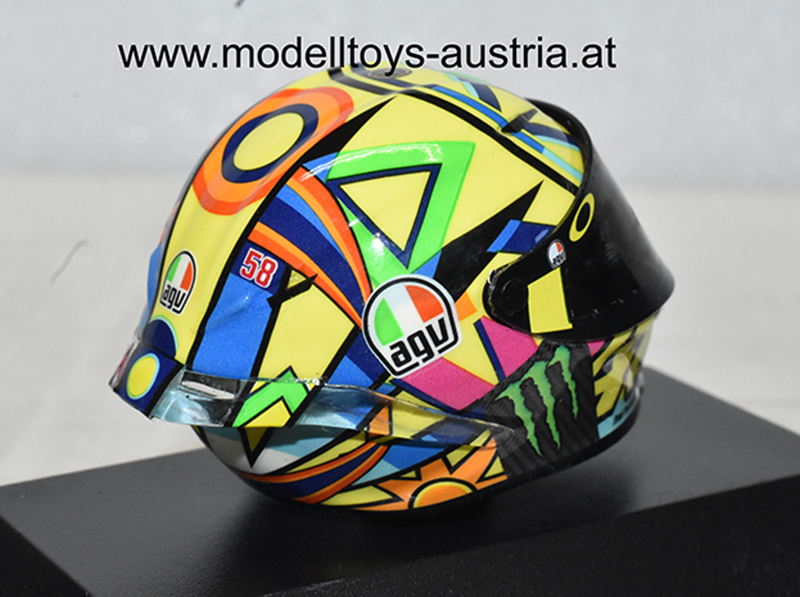 Helm AGV Valentino ROSSI 2017 Moto GP ASSEN Sieger 1:8