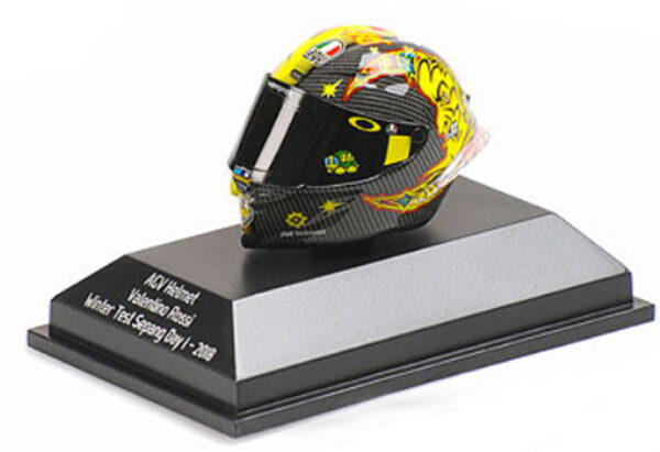 Helm AGV Valentino ROSSI 2018 Winter Test SEPANG DAY 1 1:8