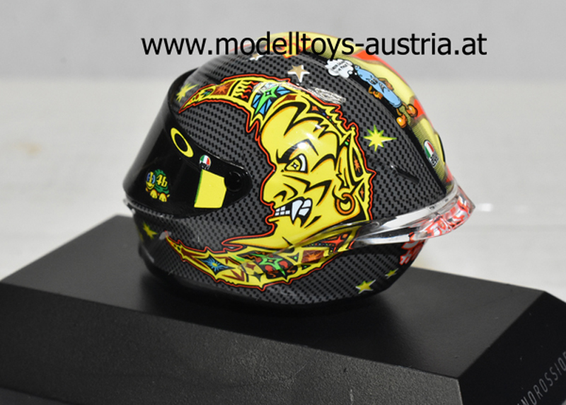 Helm AGV Valentino ROSSI 2018 Winter Test SEPANG DAY 1 1:8