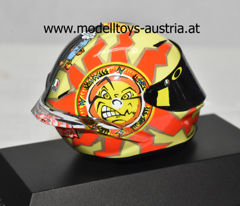 Helm AGV Valentino ROSSI 2018 Winter Test SEPANG DAY 1 1:8