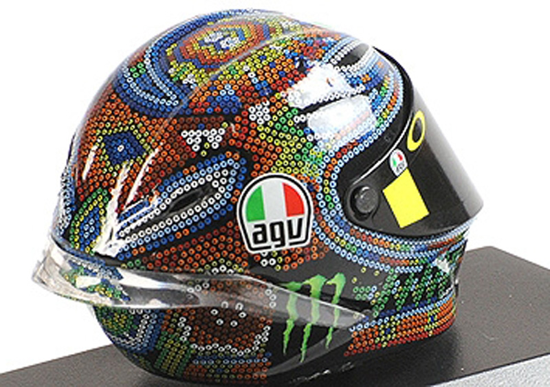 Helm AGV Valentino ROSSI 2018 Winter Test SEPANG 27.01.2018 1:8