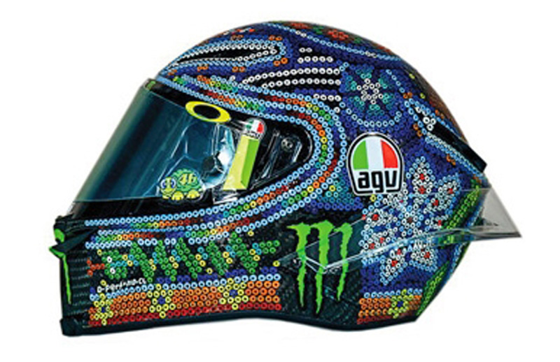 Helm AGV Valentino ROSSI 2018 Winter Test SEPANG 27.01.2018 1:8