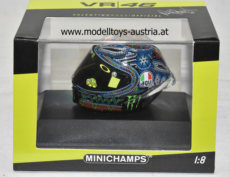 Helm AGV Valentino ROSSI 2018 Winter Test SEPANG 27.01.2018 1:8