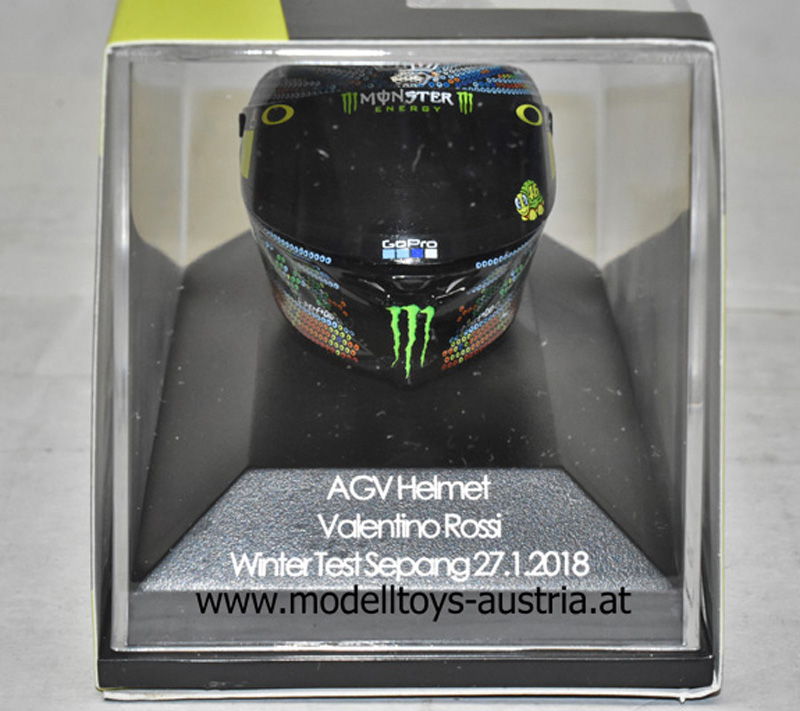 Helm AGV Valentino ROSSI 2018 Winter Test SEPANG 27.01.2018 1:8