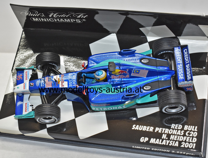 Sauber C20 Petronas RED BULL 2001 Nick HEIDFELD Malaysien GP 1:43