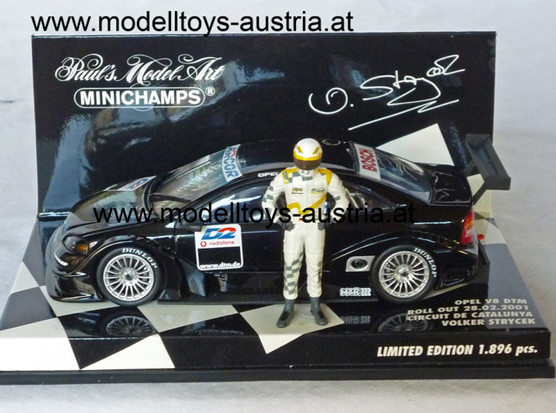 Opel V8 DTM 2001 Roll Out Circuit de Catalunya Volker STRYCEK 1:43