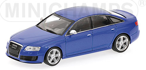 Audi A6 RS6 Limousine 2008 blau metallik 1:43