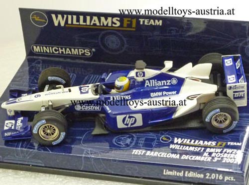 Williams FW24 BMW 2002 TEST Nico ROSBERG 1:43