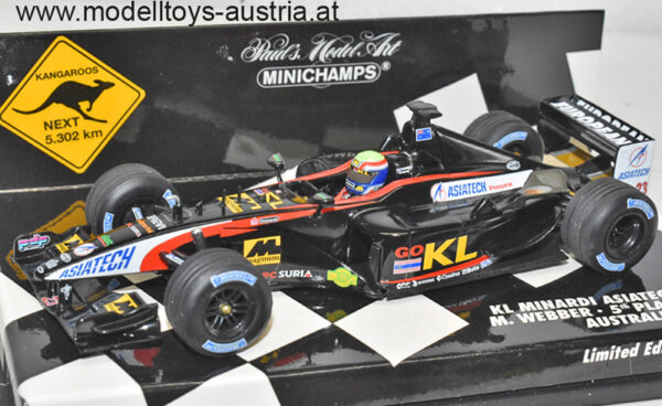 Minardi PS 02 Asiatech 2002 Mark WEBBER Australien GP 1:43