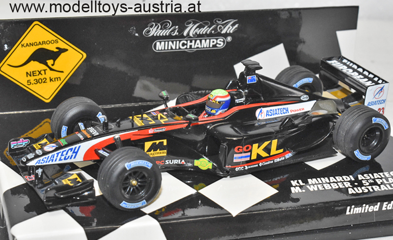 Minardi PS 02 Asiatech 2002 Mark WEBBER Australien GP 1:43