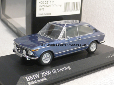 BMW 2002 E10 2000 tii Touring 1972 blau metallik 1:43