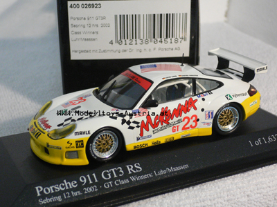 Porsche 911 GT3 RS Sieger Sebring 2002 1:43