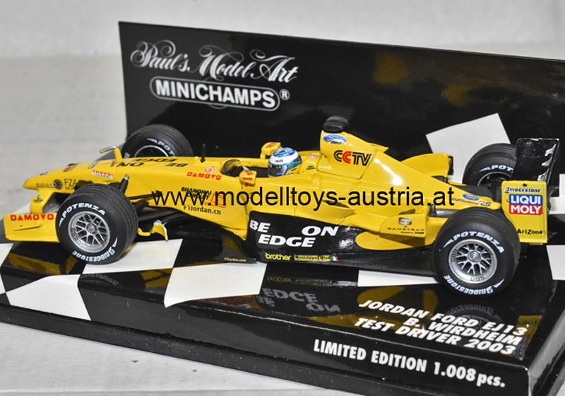 Jordan EJ13 Ford 2003 Björn WIRDHEIM Test Driver 1:43