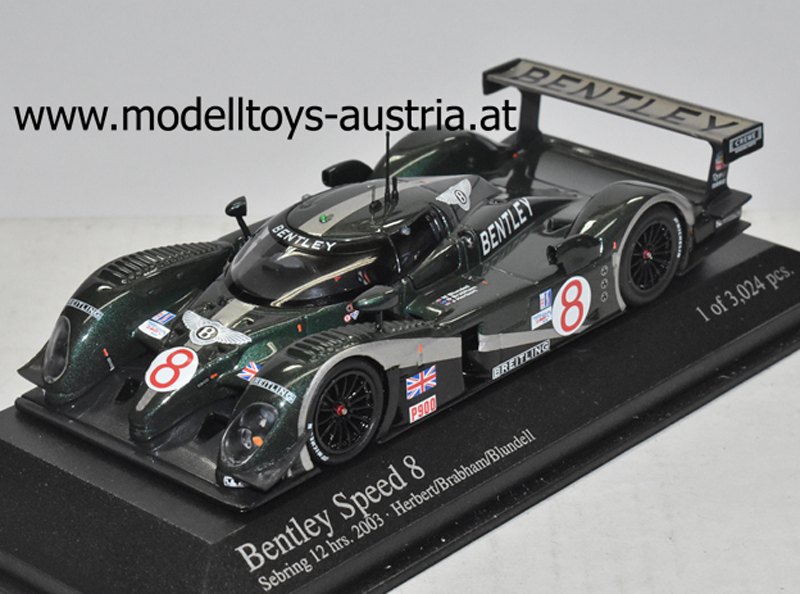Bentley Speed 8 2003 Sebring 12 Stunden Rennen HERBERT / BRABHAM / BLUNDELL 1:43