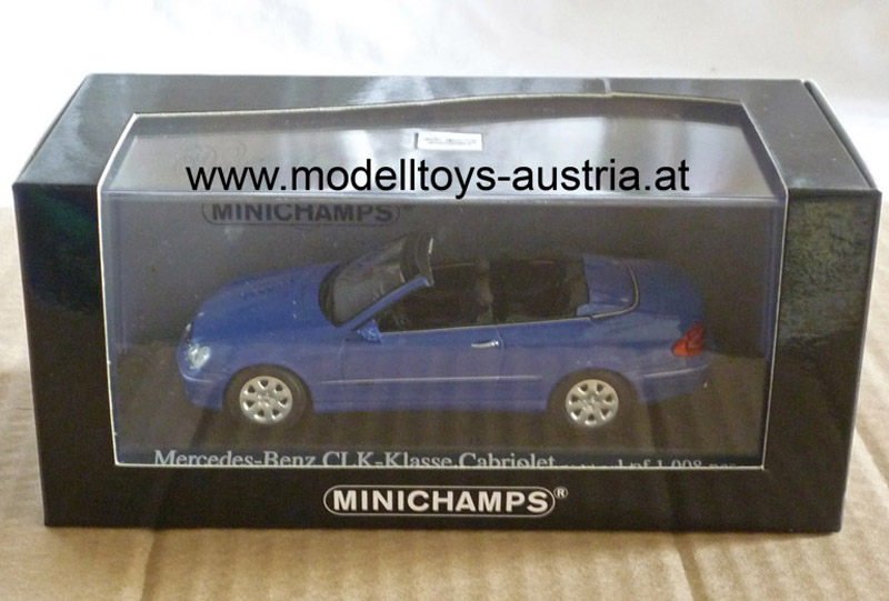Mercedes Benz A209 Cabrio CLK Klasse 2003 blau metallik 1:43