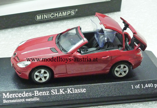 Mercedes Benz R171 SLK Cabrio mit Klappdach 2004 rot 1:43