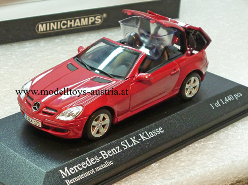 Mercedes Benz R171 SLK Cabrio mit Klappdach 2004 rot 1:43