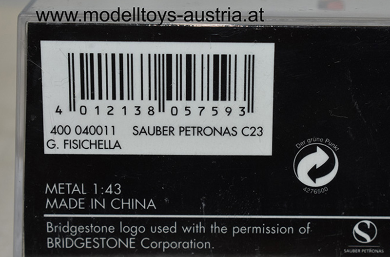Sauber C23 Petronas RED BULL 2004 Giancarlo FISICHELLA 1:43