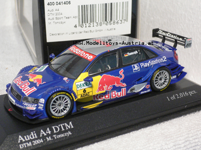 Audi A4 DTM 2004 Martin TOMCZYK Red Bull 1:43