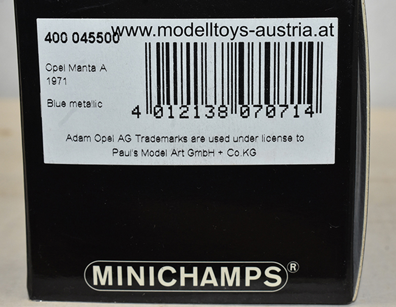 Opel Manta A 1971 blau metallik 1:43