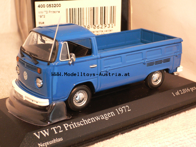 VW T2 Pritschenwagen 1972 blau 1:43