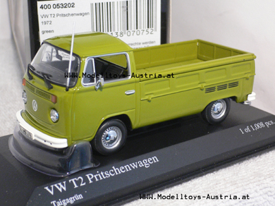 VW T2 Pritschenwagen 1972 grün 1:43