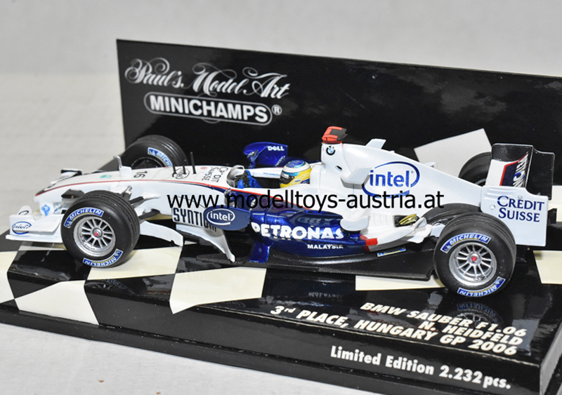 BMW Sauber F1 Team 2006 Nick HEIDFELD 3. Platz Ungarn GP 1:43