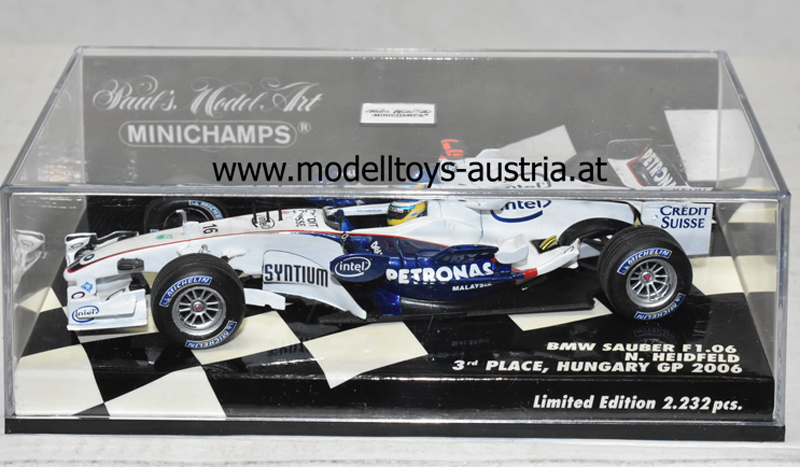 BMW Sauber F1 Team 2006 Nick HEIDFELD 3. Platz Ungarn GP 1:43