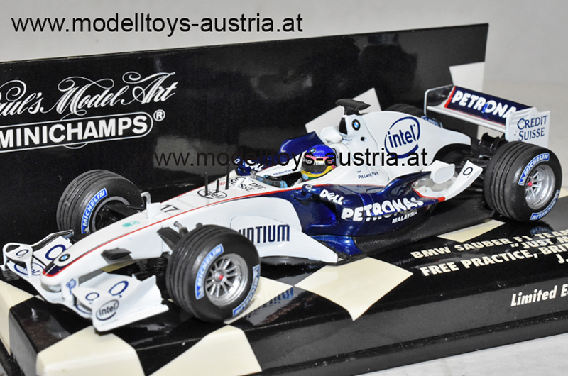 BMW Sauber F1 06 2006 Jacques VILLENEUVE Freies Training England GP Just MARRIED 1:43