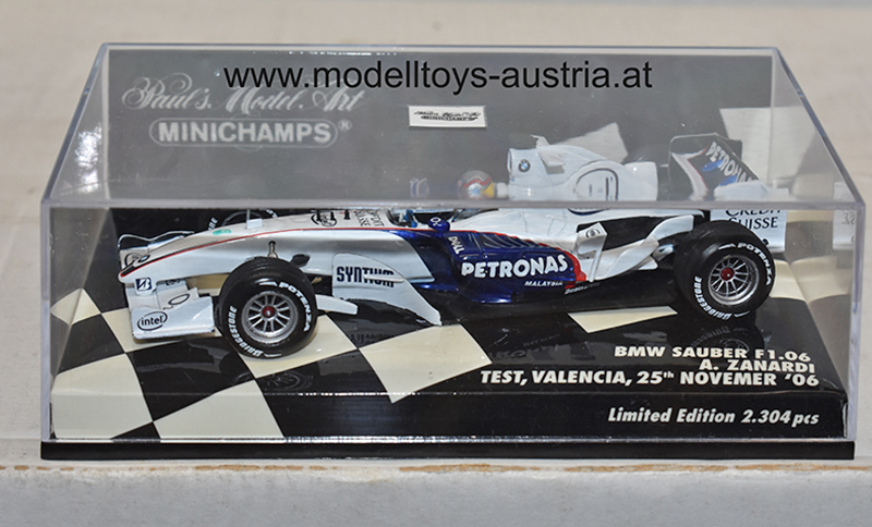 BMW Sauber F1 06 2006 TEST Valencia Alex ZANARDI 1:43