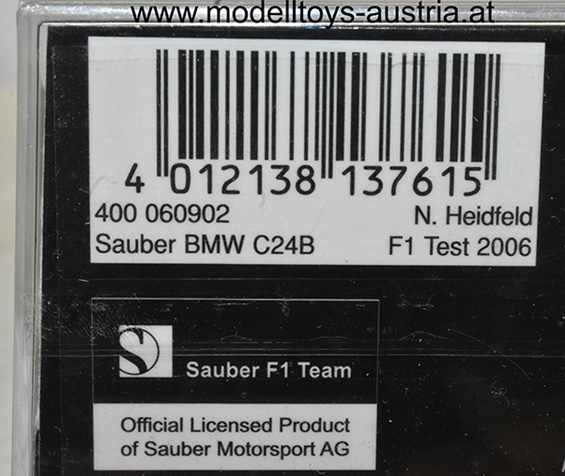 Sauber C24B BMW 2006 F1 TEST VALENCIA 25. Februar 2006 Nick Heidfeld 1:43